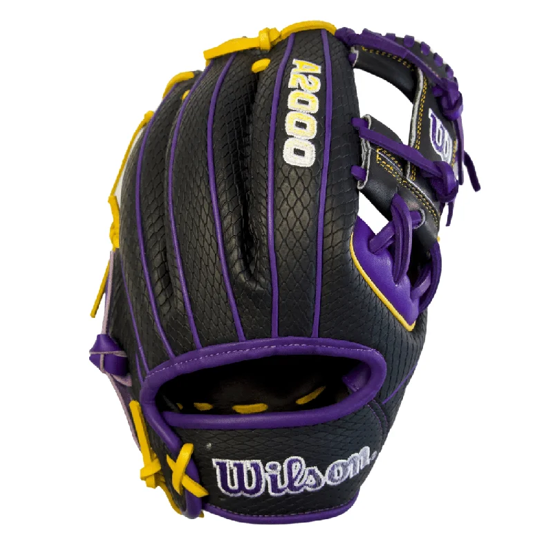 Wilson A2000 1786 "Mamba" 11.5" Infield Baseball Glove: Black and Purple