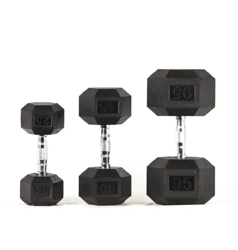 Rubber Hex Dumbbells (Pairs) $1.19/lb