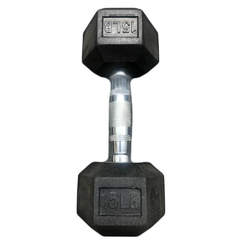 Hex Dumbbells with Rubber Ends  (5lb, 10lb, 15lb, 20lb)