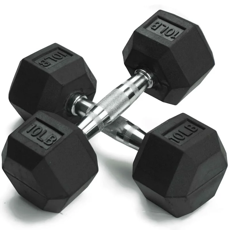 NEW Individual Rubber Hex Dumbbells HEAVY DUTY Commercial Grade