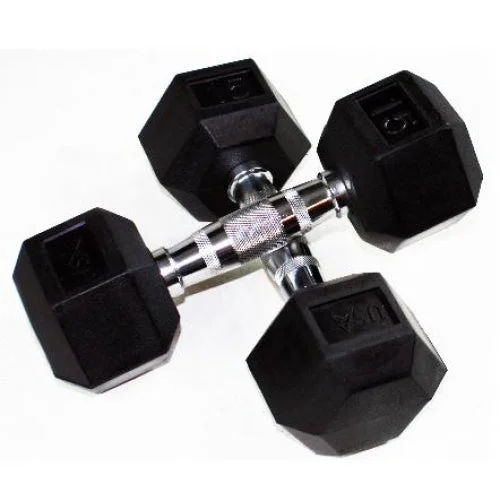 USA Sports Rubber Hex Dumbbells