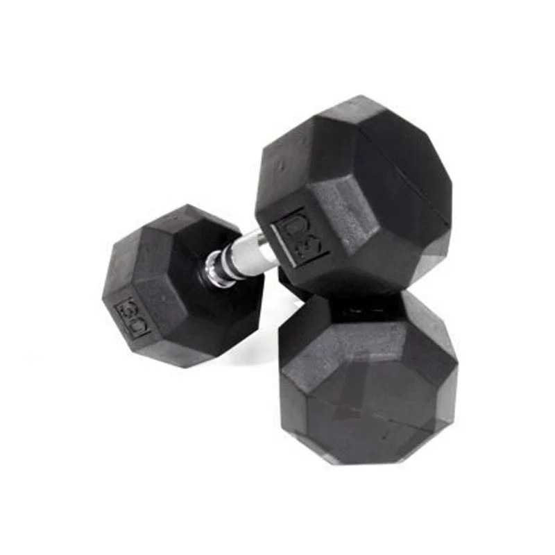 VTX 8-Sided Rubber Encased Dumbbells 5-50 lb.