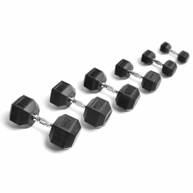 York Rubber Coated Hex Dumbbells